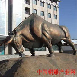 定州市吉祥銅雕工藝品廠 專業訂制大型精美銅雕牛擺件